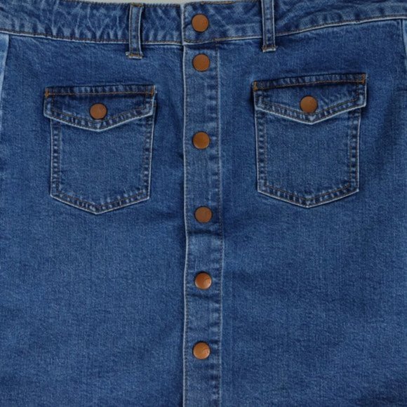 Madewell Stretch Denim Mini Skirt Pieced Edition - Picture 6 of 10